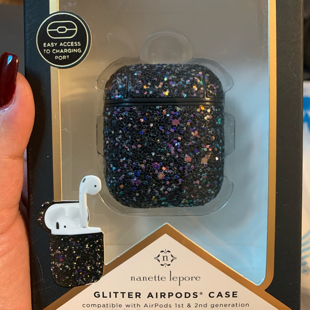 Nanette Lepore Glitter Airpods Case